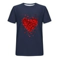 thumbnail image 4 of Valentines Day Mens Short Sleeve T-Shirt, Heart Print Shirt Men, Man Valentine's Day Printing Short Sleeved Tops Fitness T-Shirt Blouses, 4 of 4