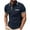 Navy, variant on hoksml Mens Polo Shirts Short Sleeve Leisure Solid Color Collared Golf T-shirt Versatile Pocket Button Lapel Colour Blocking Top Elastic Cuffs 2025 on Clearance