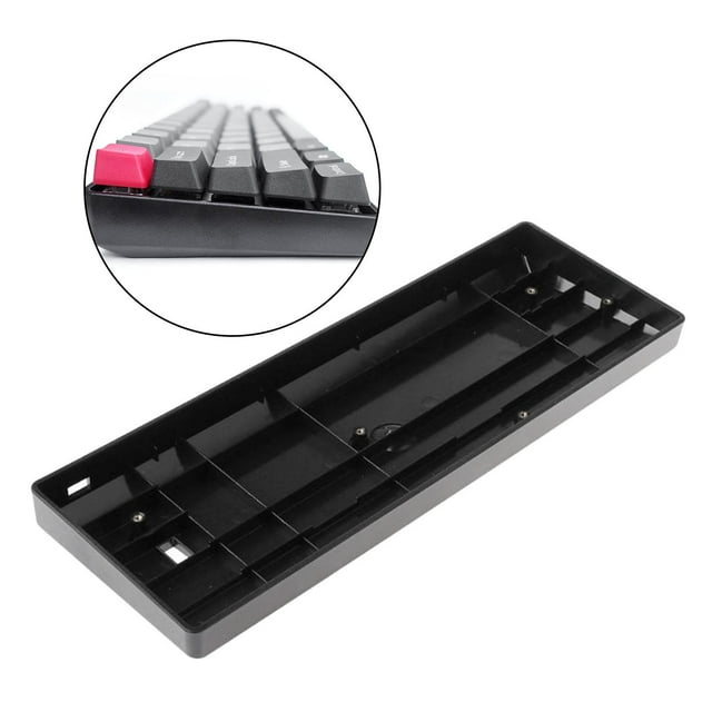 Carcasa de Mecánico Al 60% Componente de Bricolaje Compatible con GH60 POKER2 para Juegos Y Productividad negro