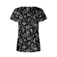 thumbnail image 3 of Sentuca Casual Going Out Tops for Women Print Short Sleeve Square Neck Soft Tops, 3 of 5