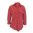thumbnail image 4 of Timegard Womens Jackets Lapel Neck Button up Long Sleeves Shirts Fall Casual Jacket Coats with Pockets, 4 of 6