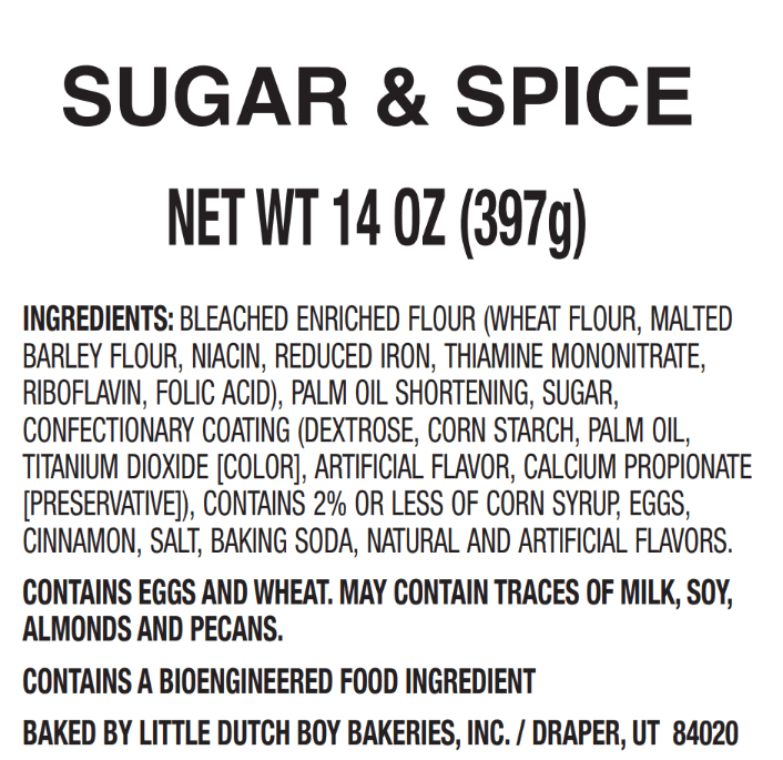 Little Dutch Boy Bakery Sugar & Spice Gourmet Cookie Tin, 14 oz, Approx. 27 Ct