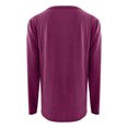 thumbnail image 6 of Womens Long Sleeve Tops Solid Color Casual Basic T Shirts Chest Pocketed Loose Fit Tunic Tees Tops Comfy Blouses Womens Clothes, 6 of 7