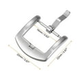 thumbnail image 2 of Uxcell Watch Brushed Stainless Steel Arc Side Type Buckle, for 16mm Width Watch Bands, 2 of 5