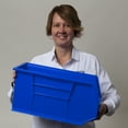 thumbnail image 3 of Akro-Mils 30265 AkroBins Plastic Storage Bins, Space-Saving Stackable Bins for Garage, Pantry, Craft Organization, 18-" x 8.25-" x 9-", Blue, 6-Pack, 3 of 8