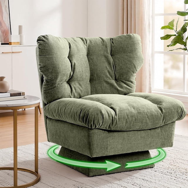 Sillón Acentuador Giratorio – Moderno – Giro 360° – Asiento de 30 Pulgadas – 136 kg – Sala, Dormitorio u Oficina – Cómodo