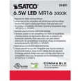 thumbnail image 4 of 6.5W - LED MR16 LED - 3000K - 25 deg. Beam Angle - GU5.3 base - 12V AC/DC - 12 Pack, 4 of 10