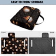 thumbnail image 6 of Whosucclay 4 Storage Pockets Golf Cart Seat Cushion Cover for 2-Person Carts Club Car, Soft Blanket Machine Washable Foldable Covers, Flaming Golf Heart Pattern, 6 of 9