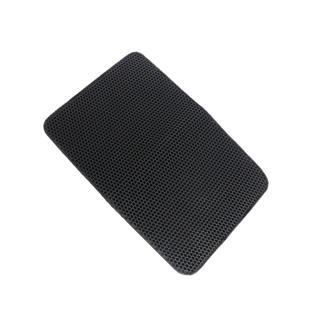 Becaristey Comfortable And Soft Litter Box Mat Cozy Place For Cat Easy To Clean Cute Practical Cat Accessories Black 30*30cm 1Set