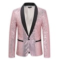 thumbnail image 1 of Conjunto de lentejuelas de baile informal de talla grande para hombre de primavera, ropa de fiesta de anfitrión en varios estilos, 1 of 6