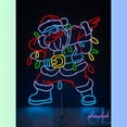 thumbnail image 4 of Shinelab Dabbing Santa Neon Sign, Santa Claus Led Sign Wall Art, Merry Christmas House Wall Decor 130, 4 of 5