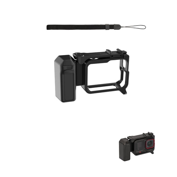 Street Photography Camera Side Handle Grip for Insta360 Ace Pro 2/1 Quick-Release Frame Side Handle Grip with Shutter Button Protective Cage Accessory