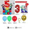 thumbnail image 3 of Kit de arco de guirnalda de globos con temática de Super Brothers Mario, 143 piezas, globos de látex rojos, amarillos y azules, suministros de decoración para fiesta de cumpleaños infantil, 3 of 5