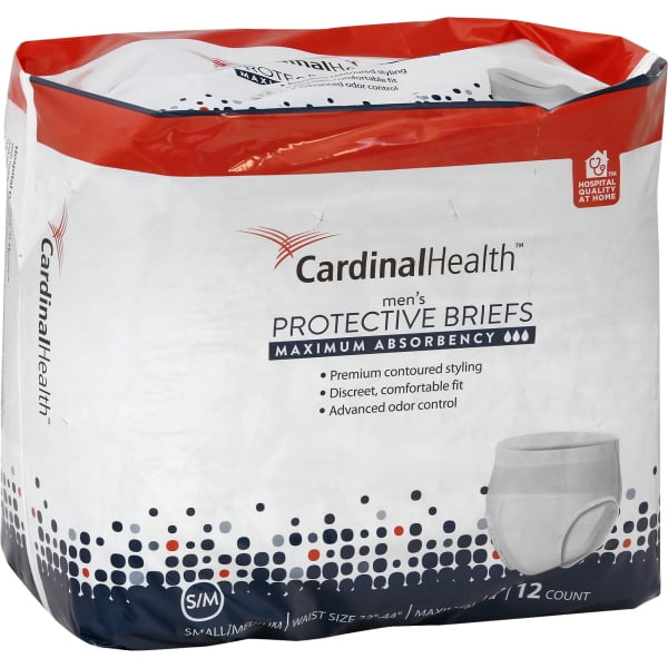 Cardinal Health Maximum Absorbency Men's Protective Briefs, Small