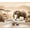 Color 2, variant on Wallpaper African Elephant Sepia Savannah Landscape Acacia Trees Misty Peel and Stick Wall Murals 100"H x 144"W Removable PVC Wall Paper Self-Adhesive Wall Paintings Art Decor for Bedroom Living Room