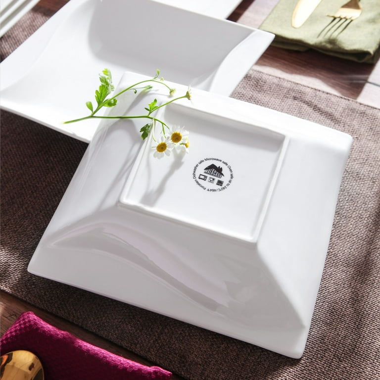 MALACASA, Series Carina, 2-Piece Porcelain Serving Platters Tray
