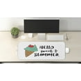thumbnail image 2 of Hello Summer Computer Mouse Pad, Hand Drawn Typography with Cherry Top Ice Cream, Rectangle Non-Slip Rubber Mousepad Large, 31" x 12" Gaming Size, Seafoam Scarlet, by Ambesonne, 2 of 2