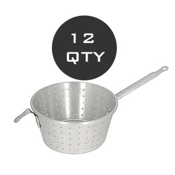 DOZEN COMMERCIAL ALUMINUM PAN STRAINER WHOLESALE QTY