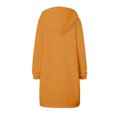 thumbnail image 6 of qolati Women's Casual Zip Up Hoodies Fall Winter Long Length Hooded Cardigan Pockets Long Sleeve Drawstring Hoodie Dress Oversized Sweatshirt Coats, 6 of 6