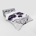 thumbnail image 3 of Ambesonne Sugar Skull Bedding Set 3 Pcs, Make up Girl, Twin, Black White and Blue, 3 of 3