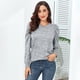 thumbnail image 3 of Sudadera De Manga Larga,Sudadera De Cuello Redondo para Mujer Jersey De Manga Abullonada De Moda Tops Blusa Jersey Rendimiento Probado, 3 of 5