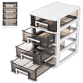thumbnail image 1 of OUNONA Multi-Layer Storage Cabinet Portable Drawer Type Closet Plastic Furniture for Office and Study, 1 of 8