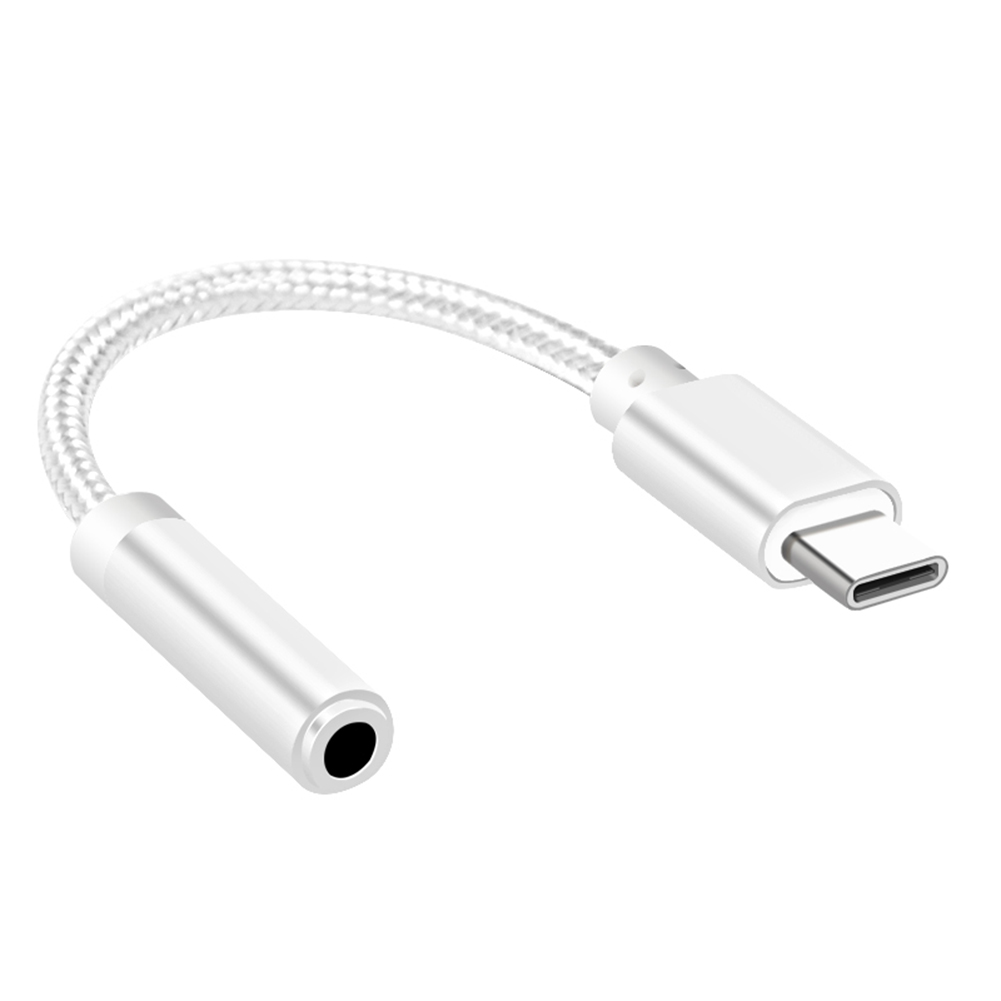 Welling Braided TypeC Male to 3.5mm Female Headphone Jack Adapter
