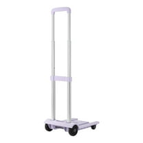 Hiroekza Folding Metal Hand Truck Trolley Dolly Small Trolley with Wheels Lightweight Utility Dolly Portable Picnic Shopping Cart Purple