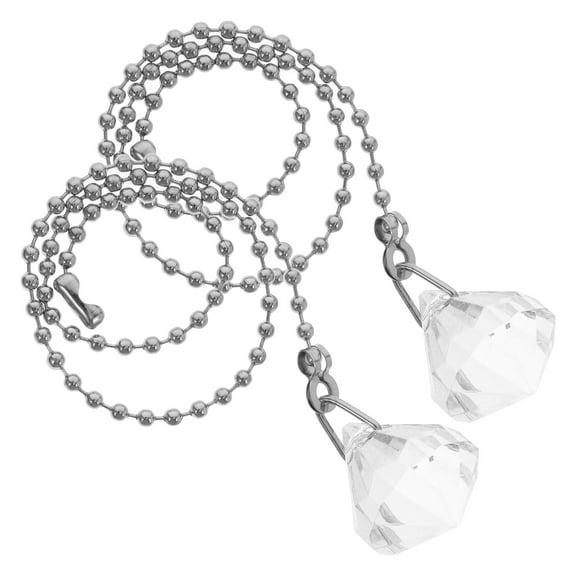 CATIEBYE Acrylic Hanging Ceiling Fan Pull 2pcs Easy Grip Decorative Lighting Accessory