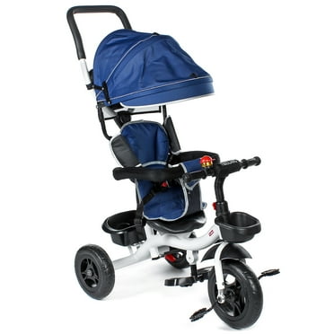 Gymax 6 In 1 Kids Baby Stroller Tricycle Detachable Learning Toy Bike W Canopy Bag Walmart Com