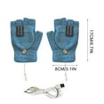 thumbnail image 4 of Limited Time Deal karymi USB Heating Gloves Winter Heated Mittens Warm-sided Heating Half Hands USB Heating Gloves Students and Women Anti-Slip Ski Hand Gloves Sports and Outdoors, 4 of 4