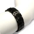 thumbnail image 1 of Novoa Men 's Titanium Two-Tone Black Satin Magnetic Bracelet with Polished Accents - 12,800 Gauss, 1 of 3