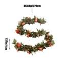 thumbnail image 3 of Artificial Christmas Garland Christmas Rattan with Flower Artificial Christmas Rattan Winter Mantel Table Staircase Porch Decorations Rattan 2.2m Holiday Floral Garland, 3 of 6