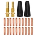 thumbnail image 1 of Masteelf 24 Pcs Welding Nozzle Tips Kit Replaceable Gas Nozzles for Daily Use Copper Tips Replacement Welding Accessories, 1 of 9
