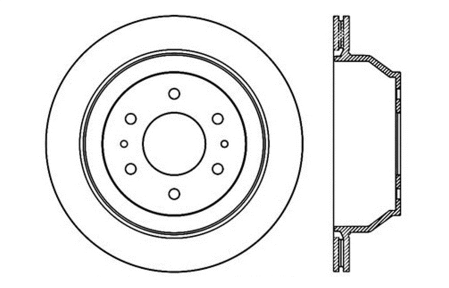 StopTech 128.66052R StopTech Sport Rotors; Drilled; Rear Right;12.79 in. Dia.; 3.36 in. Height; Fits select: 2002-2009 CHEVROLET TRAILBLAZER, 2002-2009 GMC ENVOY