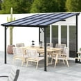 thumbnail image 3 of JolyDale 10’x 10’ Hardtop Gazebo, Outdoor Wall-mounted Pergola for Garden, Patio, Backyard, Gray, 3 of 7