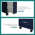thumbnail image 6 of Space Solutions 18" Deep 2 Drawer Mobile Letter Width Vertical File Cabinet, Navy, 6 of 16