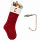 thumbnail image 1 of wonima44 Christmas Stockings with Initials, Letter L Embroidered Xmas Stockings, 18" Large Monogram Knitted Xmas Stocking, Christmas Party Fireplace Family Hanging Stocking Decorations 1Pcs Red-White, 1 of 1