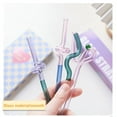 thumbnail image 6 of Washable Reusable Juice Milk Drinking Juice Drink Blender Stick Gift Box Set Transparent Tea Coffee Straw Drinking Tube Glass Straw Straight Bend Straws 02, 6 of 8