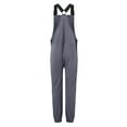 thumbnail image 4 of Women's Overalls Winter Warm Sherpa Lined Jumpsuit Cozy Loose Fit Fleece Overalls with Adjustable Straps Pockets Soft Fuzzy Gray S, 4 of 5