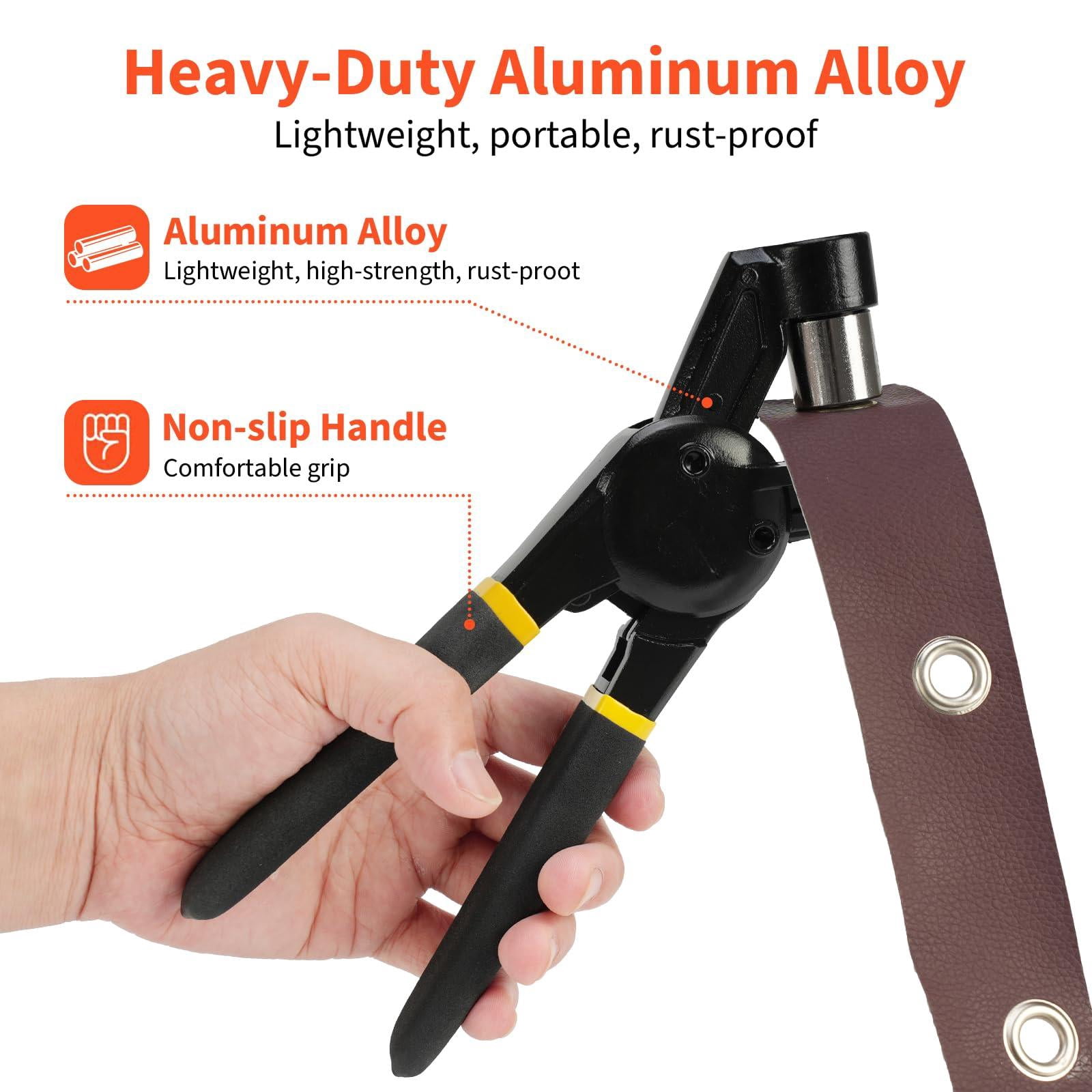 Grommet Tool Kit  3/8 Inch Handheld Eyelet Hole Punch Press Pliers With 300 Anti-rust Grommets For Tarp Leather Fabric Tent And So On