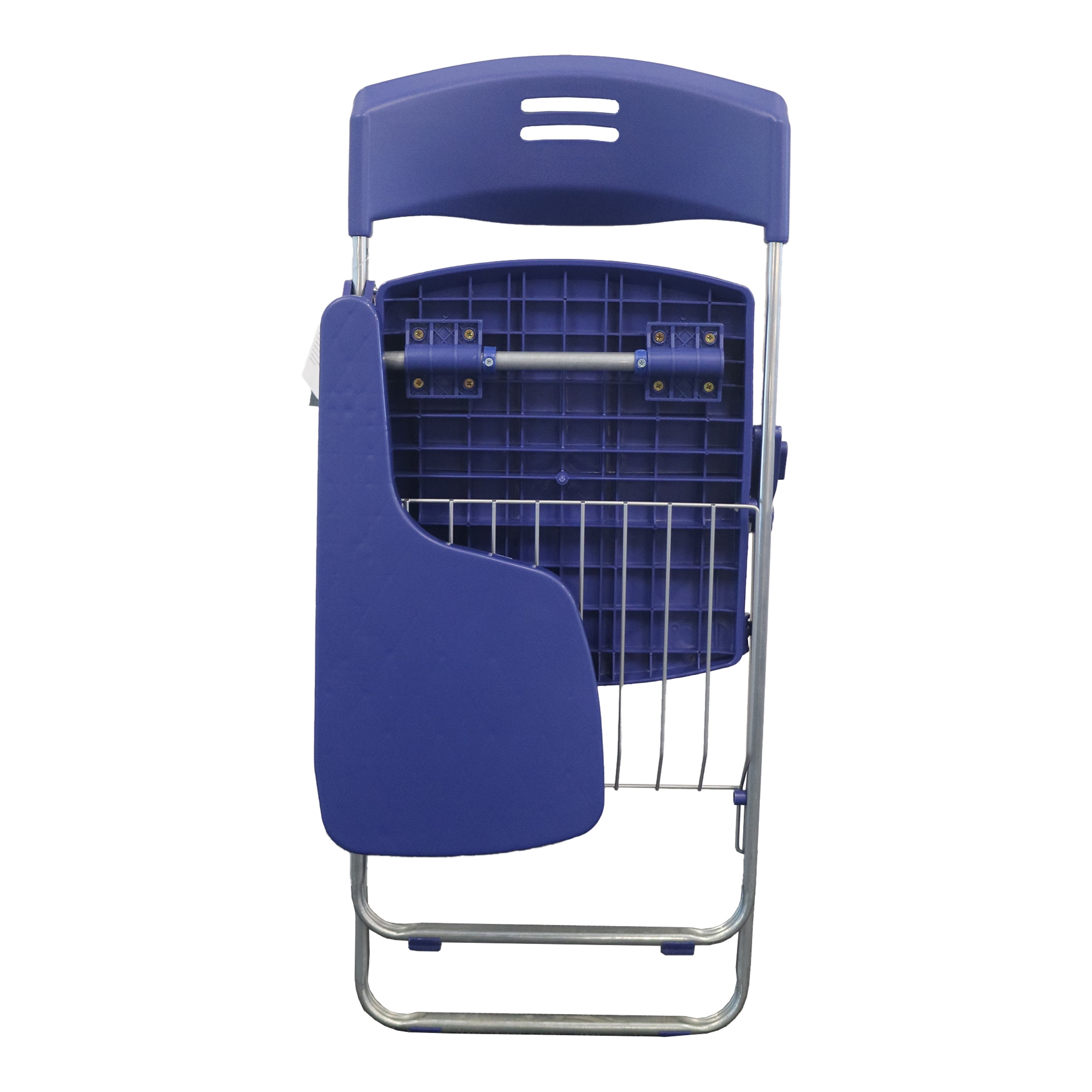RTC Group Right Hand Pad Tablet Small Arm Desk Folding Chair, Blue, 2Pk