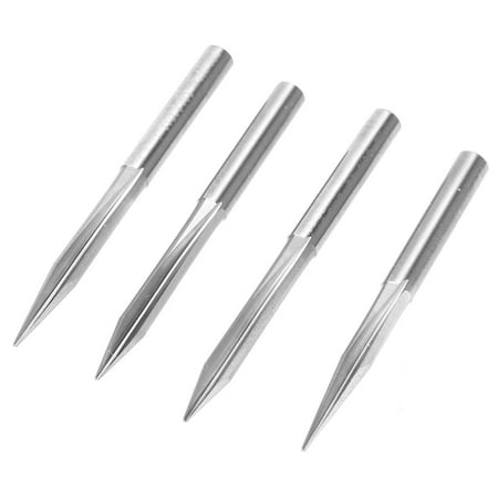 

V-Shaped Engraving Bit 4Pcs V-Shaped Carving Cutter 2-Edged Engraving Bit High Speed Hardware For Engraving Tool