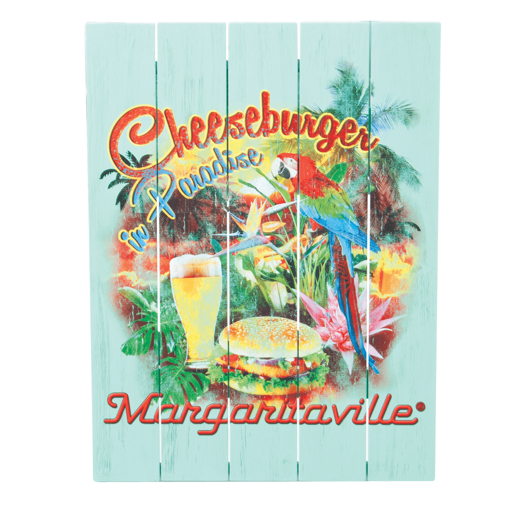 Margaritaville Wall Art Cheeseburger in Paradise