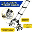 thumbnail image 5 of OUTMASTER Stair Climbing Cart 3-Wheel Foldable Hand Truck, Heavy Duty Steel Dolly with 380lbs Capacity for Stairs Moving, 5 of 9
