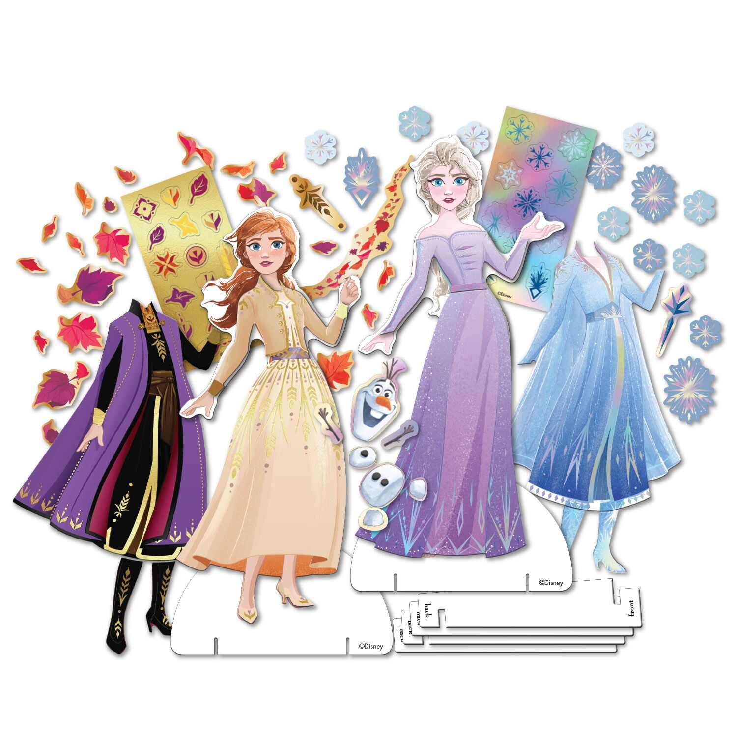 frozen sparkling paper dolls