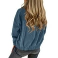 thumbnail image 5 of Miluxas Zip up Hoodies for Women Long Sleeve Loose Hooded Coat Casual Loose Fit Warm Outerwear Fall Winter Jackets Navy XL(XL), 5 of 8