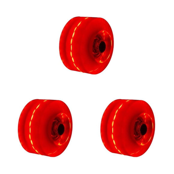 Ruedas de Patín Naiovety Luminous Light Up Quad Roller LED Doble Accesorios de Patinaje Mujeres al Aire Libre