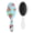 White-322, variant on Detangling Hair Brush with Bohemian Floral Artistic Print, Vintage Fashion Paddle Hairbrush, Soft Bristle Brush for Long Thick Hair