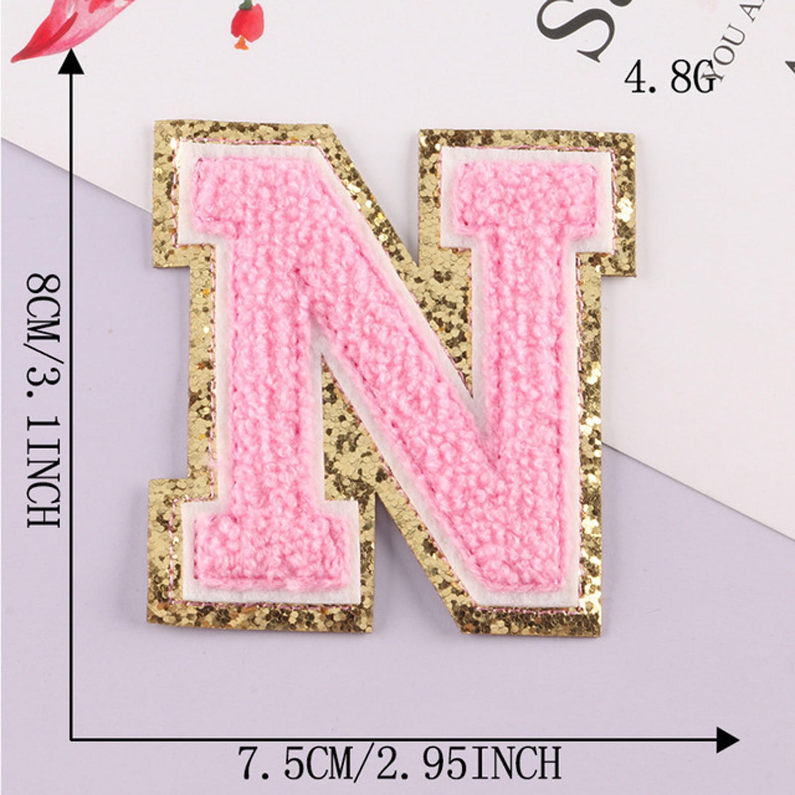 1 Piece English Letters Chenille Embroidery Patch Hand Sewing Patches for  Clothes for Children Diy Patchs Custom Clothing Logo